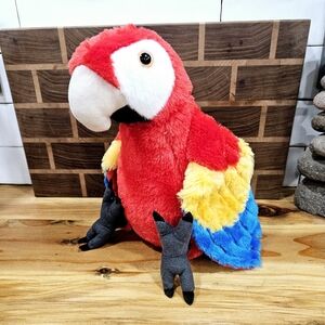 Wild Republic Red Scarlett 10" Parrot McCaw Plush Toy
